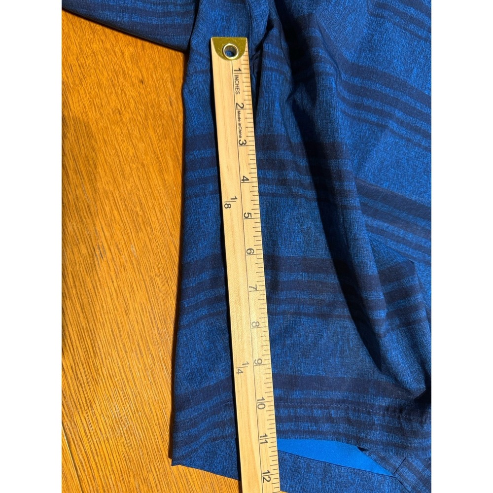 Puma Golf Shorts Mens 36 Blue Striped Stretch Performance Flat Front 11" Inseam - Picture 3 of 11